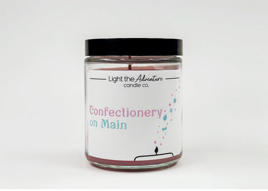 Confectionery on Main | 9oz. Jar Soy Wax Candle | Magically Inspired | Theme Park